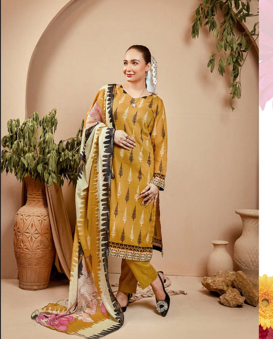 Inlay Feroza 3 Piece Unstitched Lawn [ D-08 ]