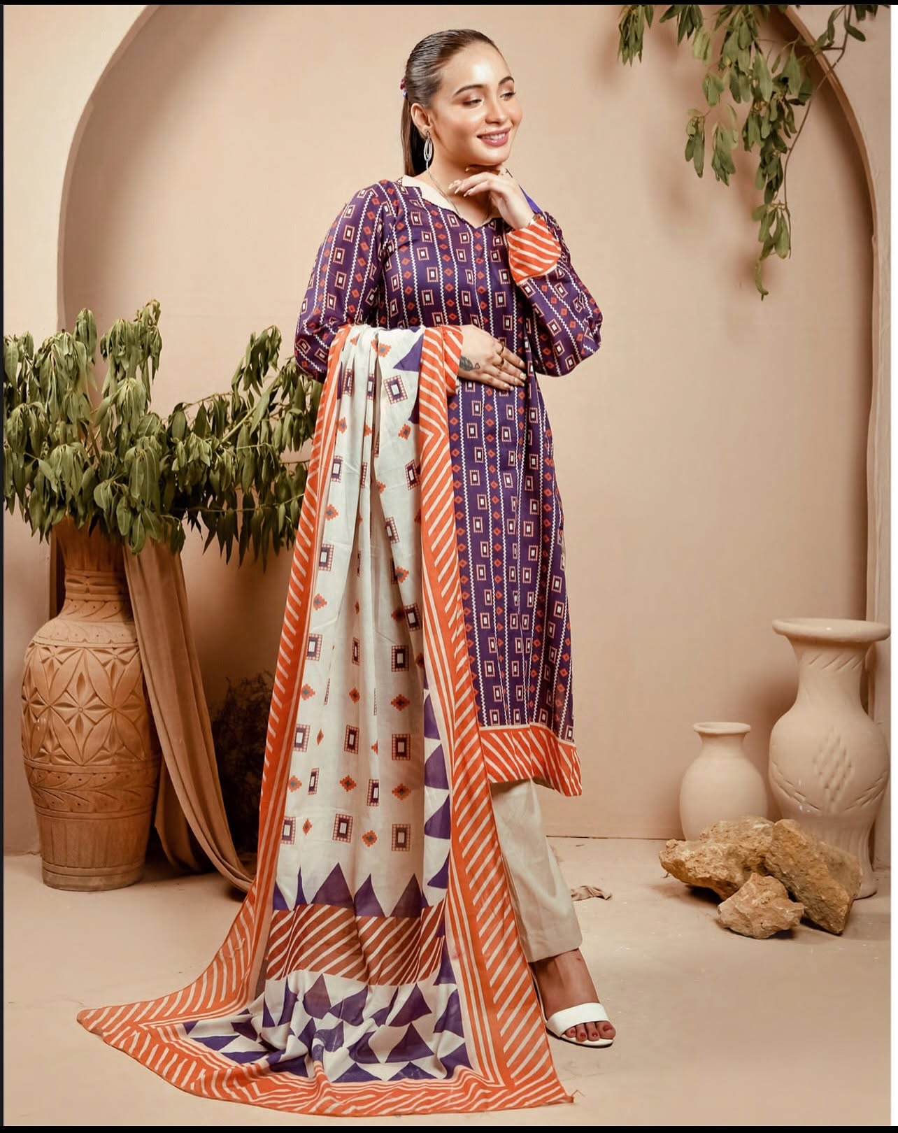 Inlay Feroza 3 Piece Unstitched Lawn [ D-10 ]