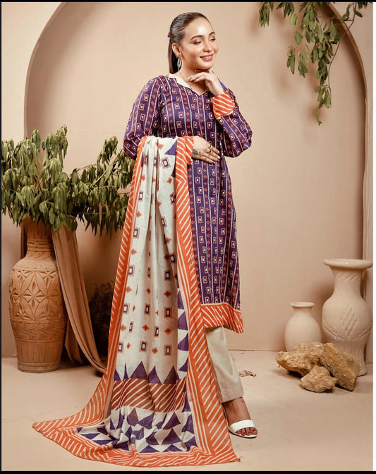 Inlay Feroza 3 Piece Unstitched Lawn [ D-10 ]