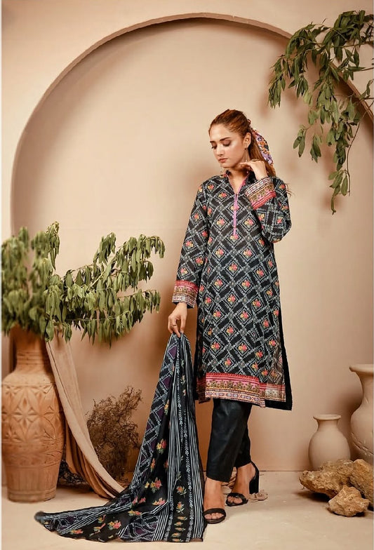 Inlay Feroza 3 Piece Unstitched Lawn [ D-09 ]