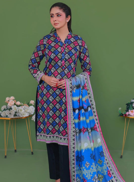 Leaf Inlay 3 Piece Unstitched Lawn [ D-04 ]