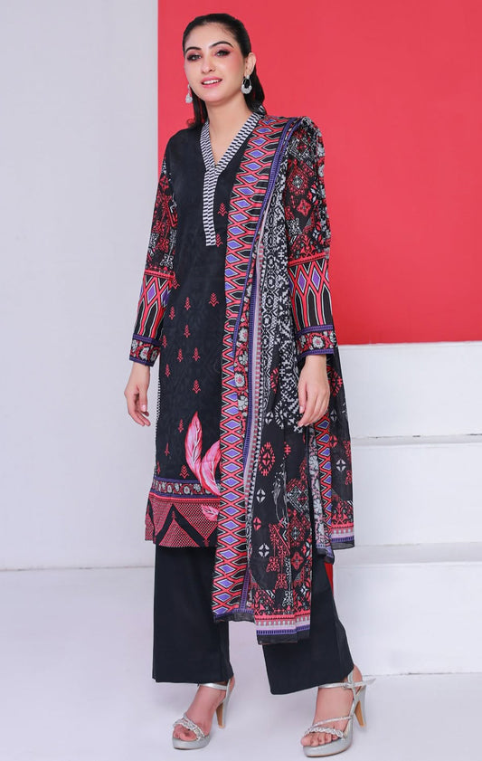Rangeen 3 Piece Unstitched Lawn Suit [ D-06 ]