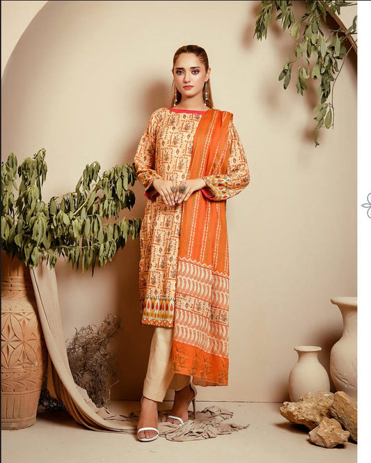 Inlay Feroza 3 Piece Unstitched Lawn [ D-06 ]