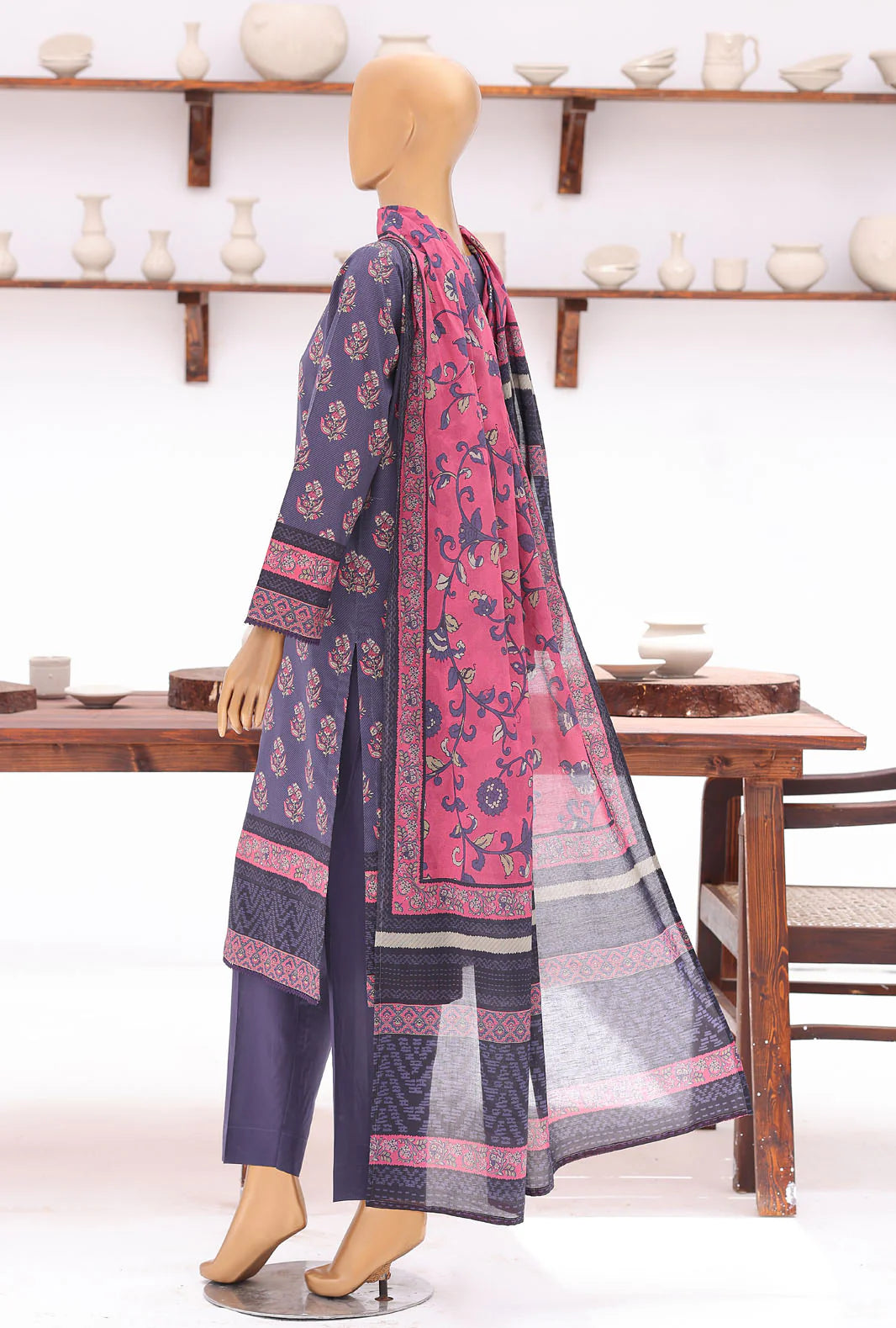 Platinum Jaipuri by HZ Textiles Digital Printed Lawn Suit Unstitched 3 Piece PJB - 3234