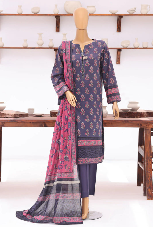 Platinum Jaipuri by HZ Textiles Digital Printed Lawn Suit Unstitched 3 Piece PJB - 3234