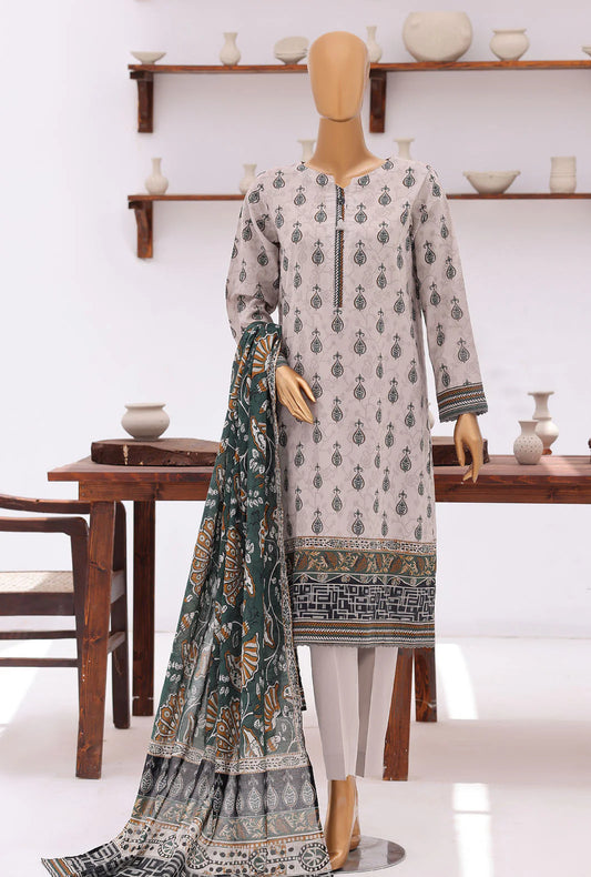 Platinum Jaipuri by HZ Textiles Digital Printed Lawn Suit Unstitched 3 Piece PJB - 3236