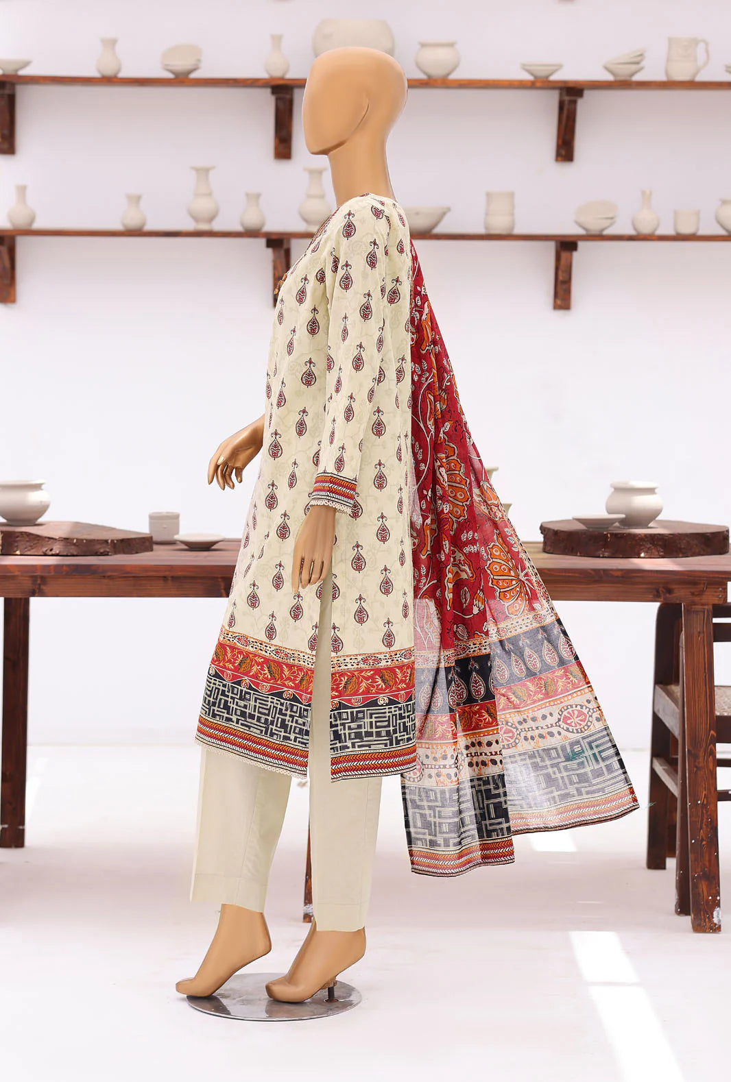 Platinum Jaipuri by HZ Textiles Digital Printed Lawn Suit Unstitched 3 Piece PJB - 3237