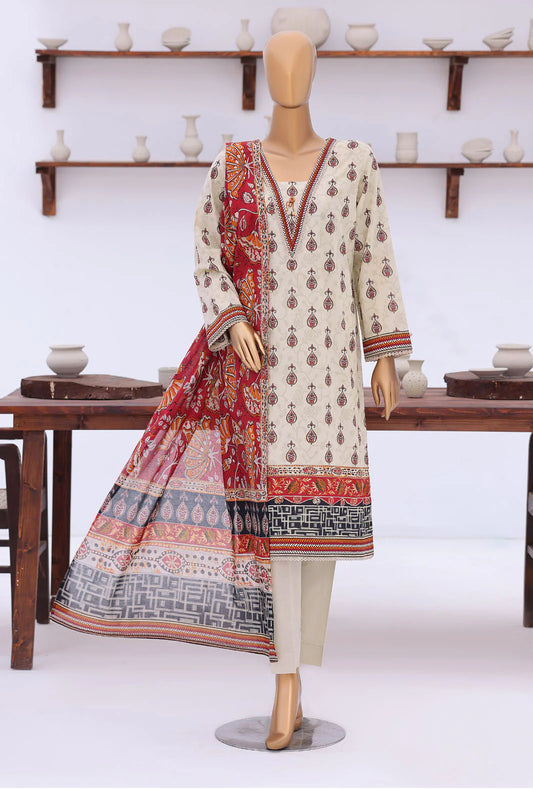 Platinum Jaipuri by HZ Textiles Digital Printed Lawn Suit Unstitched 3 Piece PJB - 3237