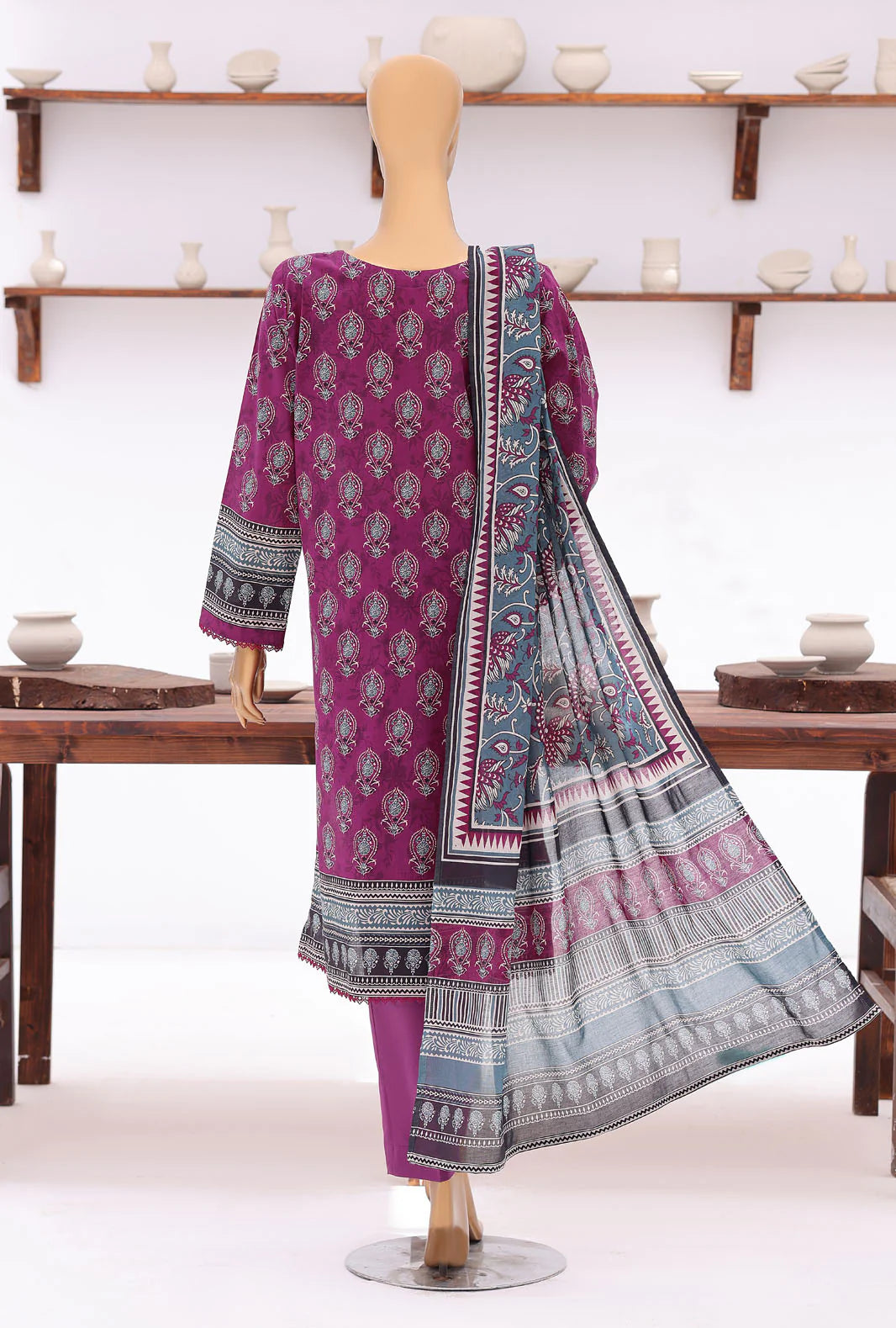Platinum Jaipuri by HZ Textiles Digital Printed Lawn Suit Unstitched 3 Piece PJB - 3238