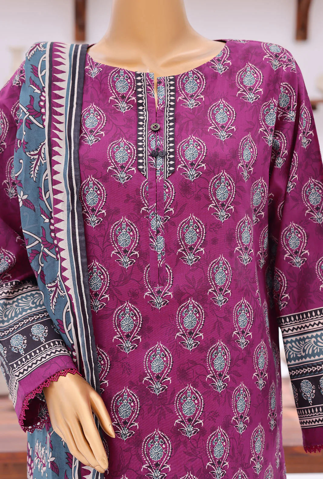 Platinum Jaipuri by HZ Textiles Digital Printed Lawn Suit Unstitched 3 Piece PJB - 3238