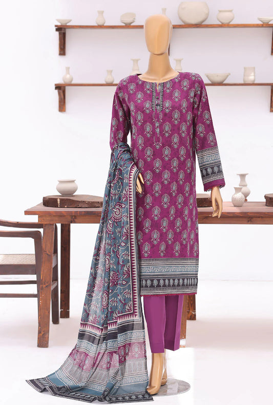 Platinum Jaipuri by HZ Textiles Digital Printed Lawn Suit Unstitched 3 Piece PJB - 3238