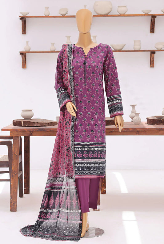 Platinum Jaipuri by HZ Textiles Digital Printed Lawn Suit Unstitched 3 Piece PJB - 3240